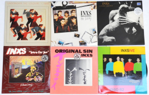 Lot 264 - 6 x Vintage INXS Vinyl LP Records & 12 Inch Singles incl Shabooh S