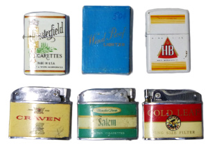 Lot 275 - Group Lot Vintage Cigarette & Tobacco Advertising Lighters - incl