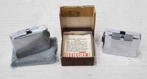 Lot 287 - 2 x Vintage American Stratoflame Cigarette Lighters incl One w Origina