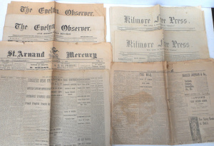 Lot 295 - Group Vintage Newspapers, 1914 - 1915, St Arnaud Mercury, Kilmore fre