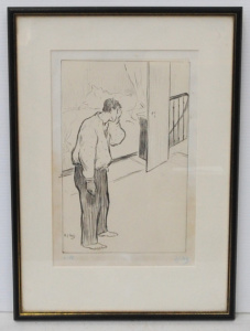 Lot 296 - Henri-Gabriels Ibels (France 1867-1936) Framed Lithograph - Figure in