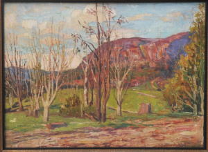 Anthony Dattilo Rubbo (1870 - 1955) Framed Oil Painting - Burragorang Valley - S