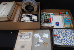 2 x Boxes Japanese Photographs & Ephemera, incl albums, loose photos in Japa