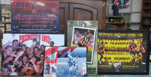 6 x Framed & Mounted AFL Pics incl Super Roos in 82 pic, 2014 Hawthorne Post