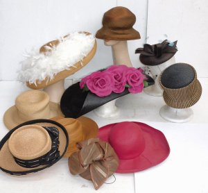 Group lot of Designer Ladies Straw Racewear Hats inc Hat Studio Design London, G