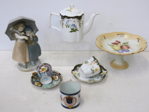 Mixed Group lot Ceramics inc Japanese Narumi Teapot, Cup & Saucer, Japanese