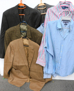 Box lot of Mens clothing inc Tweed Jackets, Ralph Lauren & Tommy Hilfiger sh