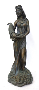 Lot 6 - 1970s Veronese Bronzed Classical Figure - Fortuna, Roman Goddess of luck