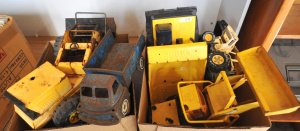 Lot 23 - 2 x Boxes Toy Trucks - incl WYN-TOY Sand and Gravel Truck, Tonkas &