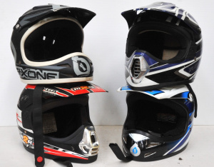 Lot 30 - 4 x Motor Bike Helmets - incl 2 x SIXSIXONE, Fox, & M2R KGR Helmets