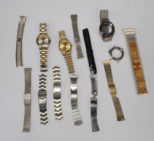 Lot 52 - Group lot - Vintage Mens Watches & Access - Jag 50 meter quartz, Ro