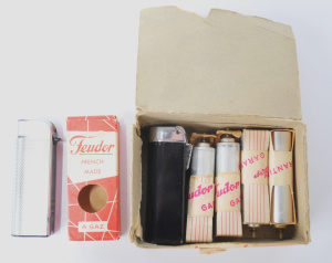 Lot 61 - Vintage Boxed Feudor French Cigarette Lighter & Refill Cartridges &