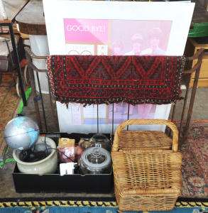 Lot 86 - Group Lot of Mixed Vintage & Other Items incl Metal Fire screen, Ru