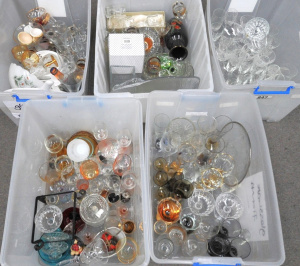 Lot 91 - Large Group Lot of 5 x Boxes of Mostly Glassware incl Stemmed Wine Glas