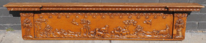 Lot 117 - Vintage Moulded Wooden Fireplace Mantlepiece w Fauna & Flora Decor