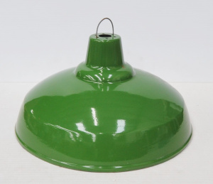 Lot 118 - Large vintage Green & White Enamelled Industrial Light Shade - 41c