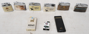 Lot 148 - Lot of Vintage Advertising Cigarette Lighters incl Alfa Romeo, Kent Ci