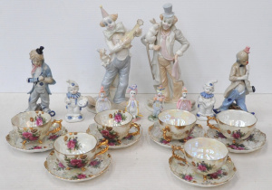 Lot 150 - Lot of Mixed Ceramic Clown Figueres & Bone China incl Clowns Playi