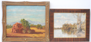 Lot 189 - 2 x Framed c1900 - 1930s Oil Paintings - 'Landscape with Rock Formatio