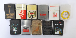 Lot 206 - Group Lot Vintage Advertising Cigarette Lighters - incl Toyota, Coors