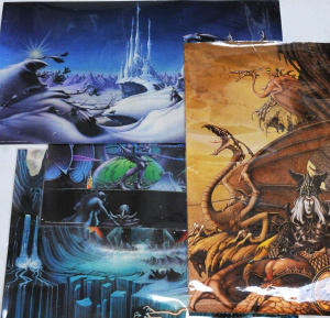 Lot 222 - 4 x Large Laminated Psychedelic & Science Fiction Posters - some t