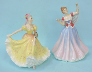 Lot 236 - 2 x Royal Doulton Figurines inc June HN2991 24cm H Issued 1990 by DV