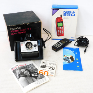 Lot 248 - 2 Vintage items inc 1970s Polaroid Square Shooter 2 Land Camera &