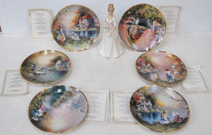 Lot 254 - 6 x Franklin Mint Heirloom Fine Porcelain Plates by Adres Orptinas w C