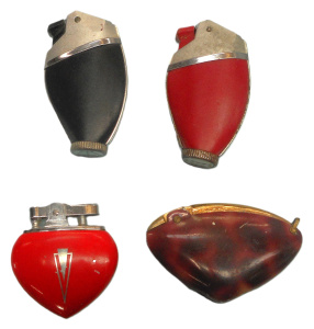 Lot 264 - Group unusual shaped Cigarette Lighters, incl IMCO Pelican, Marbo lite