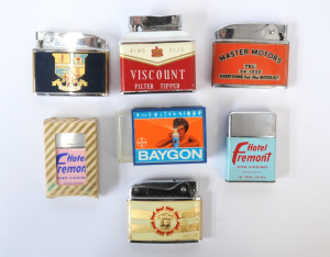 Lot 269 - Group Lot Vintage Advertising Cigarette Lighters - incl Viscount, Mast