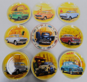 Lot 315 - Set of 9 Vintage Commemorative Holden Cabinet Plates - all marked to b