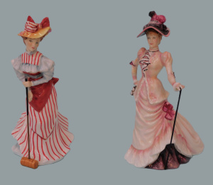 Lot 316 - 2 x Royal Doulton Figurines inc Croquet HN 3470 22cm H & Ascot HN