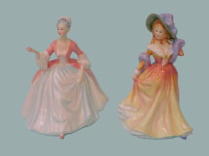 Lot 318 - 2 x Royal Doulton Figurines inc Diana HN3266 issued 1990 by Peggy Davi