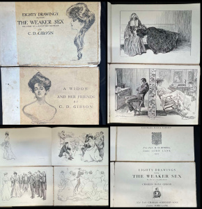 Lot 326 - 2 x hc illust books by CD Gibson - 1901 A Widow & her Friends &