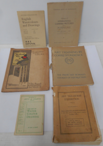 Group Vintage Art-related books, incl The John Hassall Way 1919 (with Colour pla