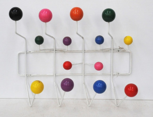 Eames Style Mid Century Wall Mounted Multi Coloured Coat Hanger