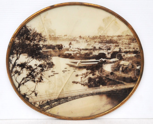 Stephen Spurling (1847 - 1924) Framed Albumen Photograph - Launceston looking Ea