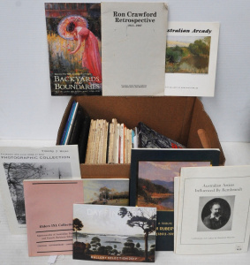 Box lot of Mixed Art Refrence Books incl Art & Australia Magazines, Cataloug