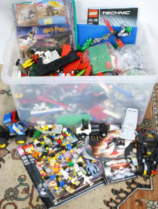 Large Box Lot of LEGO - incl Batman, Technic Racers, Figures, etc