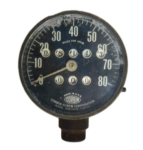 Vintage c1920 - 30s Corbin American Made Speedometer - push button trip meter to