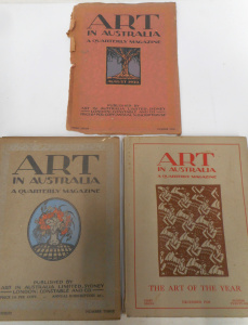 Lot 321 - 2 x Vintage Art in Australia periodicals (plus one cover), all with Wo