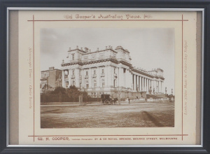 William H Cooper mounted c1890 Albumen Photograph - Parliament House - all detai