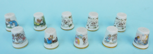 10 x Royal Doulton China Thimbles inc Brambly Hedge