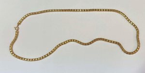 1970s Balestro 9ct round snake chain necklace - apprx 60cms L - TW apprx 18 grms