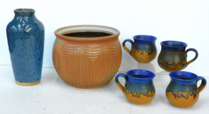 Group lot - Australian Studio Pottery - Large Neil Longmore Pot (looks to be mis