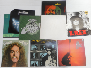 Group lot Vinyl LP Records, incl T Rex, Ted Nugent, Lou Reed, PIL, U2, etc