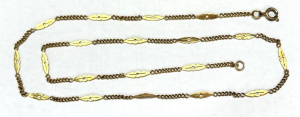 18ct ygold fancy chain necklace - 50cms L - TW apprx 7 1 grms