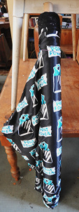 Bolt of Modern Satin for Port Adelaide AFL Port Power fabric