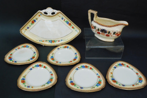 Group lot Vintage English China inc c1860s Wedgwood Jug with Imari colours flora