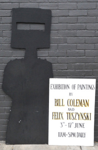 2 x pieces - Large Foam Cut out of Sid Nolans Ned Kelly + sign from Exhibition o